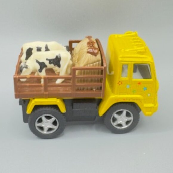 Lot of 2 Die-Cast Farm Trucks w/ Animals + Plastic Farmhouse Toy - Picture 3 of 16